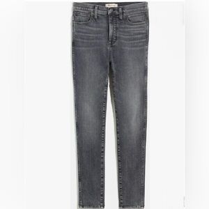 Madewell Black Acid Wash 10” High Rise Skinny Jeans Size 28